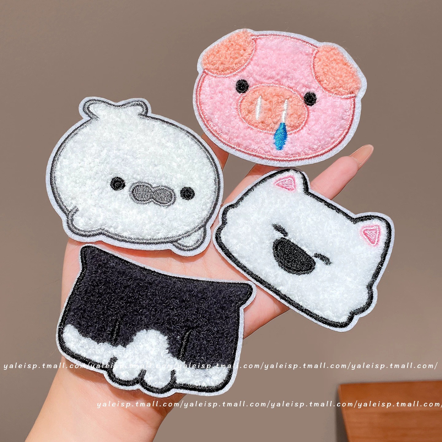Cute cartoon animal hair stickers for women, forehead tidying tool, traceless bangs stickers, hair magic tape, hair accessory
