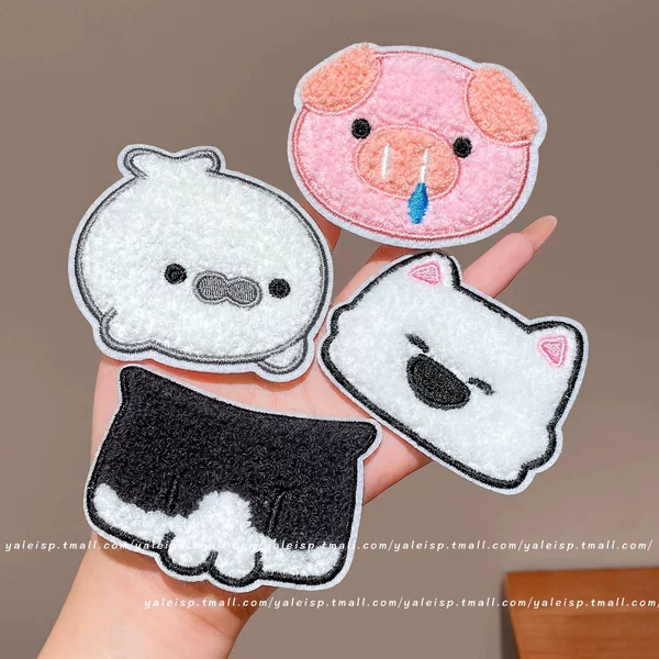 Cute cartoon animal hair stickers for women, forehead tidying tool, traceless bangs stickers, hair magic tape, hair accessory