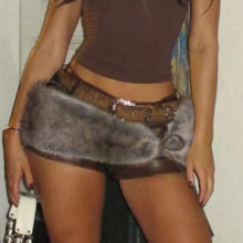 外贸街头风春秋辣妹时尚新款性感皮革超短裤低腰紧身包臀热裤批发