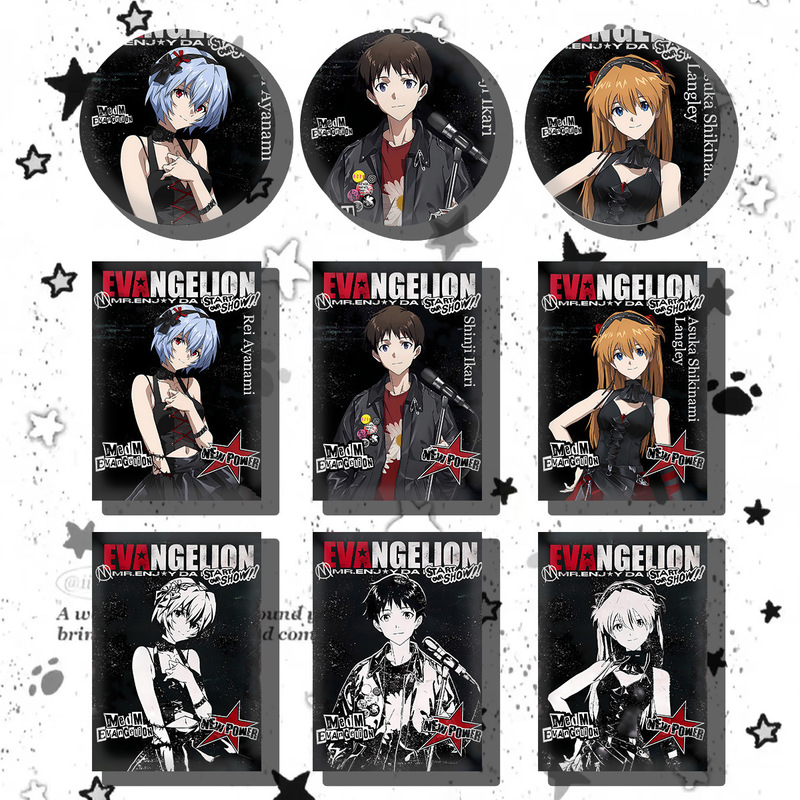 Linked Band-Themed Series Merchandise Neon Genesis Evangelion Laser Hologram Polaroid Photo Card Pendant in Stock