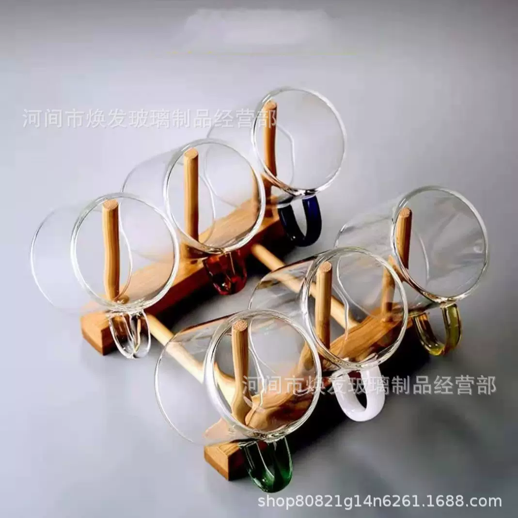 玻璃功夫小茶杯子带把小号加厚透明主人杯高鹏硅家用茶具套装