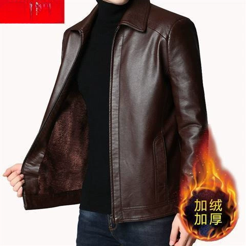 Queen leather jacket [brown thick model] [High -quality ascension