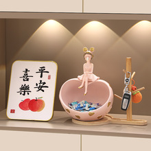 可爱创意泡泡女孩纸巾盒玄关钥匙收纳摆件桌面客厅酒柜家居装饰品