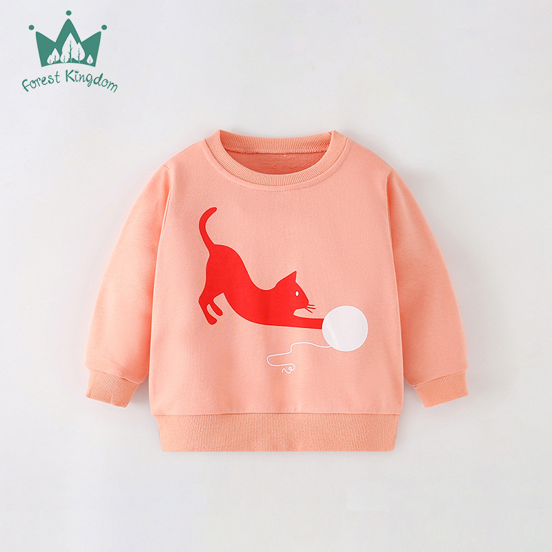 Suéter de las nuevas muchachas ropa de otoño para niños camisa de manga larga para niños suéter de las niñas de dibujos animados europeos y americanos