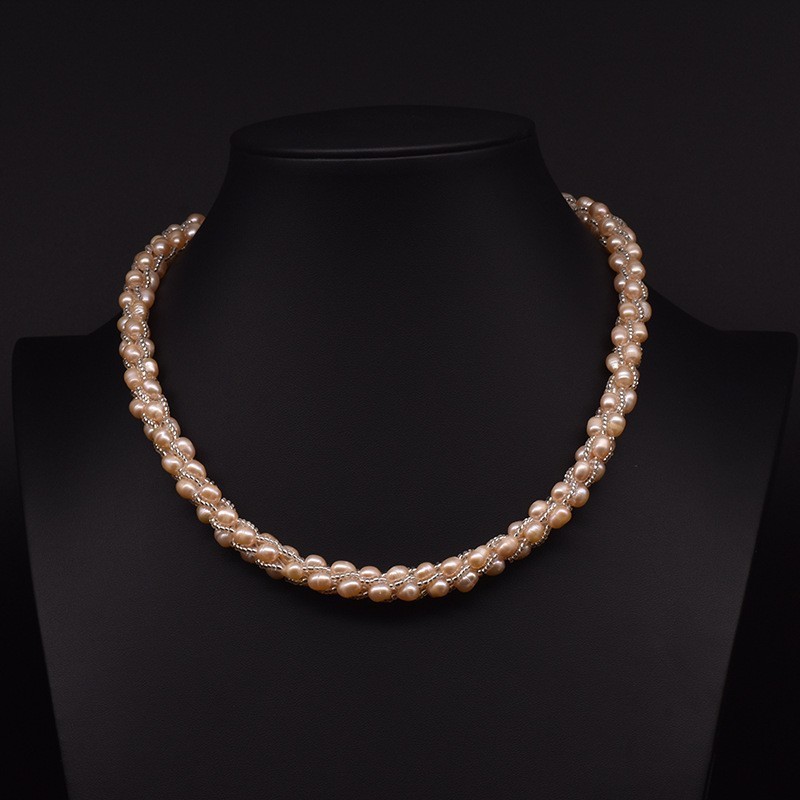 Barroco natural collar de perlas de agua dulce exquisita moda versátil cadena de clavícula para niñas accesorios accesorios accesorios al por mayor