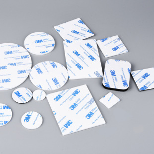 White 3mm round double-sided adhesive strong high-viscosity sponge adhesive paste thickened EVA foam double-sided adhesive die-cutting Punch Type