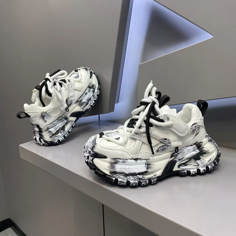 2026 New Men's Chunky Sole Dad Shoes Trendy Color Block Lace Up Casual Sports Shoes Men's Versatile Breathable Comfortable Trendy 2026 New Men's Chunky Sole Dad Shoes Trendy Color Block Lace Up Casual Sports Shoes Men's Versatile Breathable Comfortable Trendy
