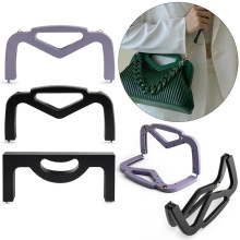 跨境现货速发手拿包木夹提手紫色木口金包夹加装挂耳女士挎包配件