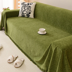 2024 New Herringbone Pattern Sofa Cover Cushion Cover All-Season Universal High-End Feel Full Cover Versatile Covering Blanket