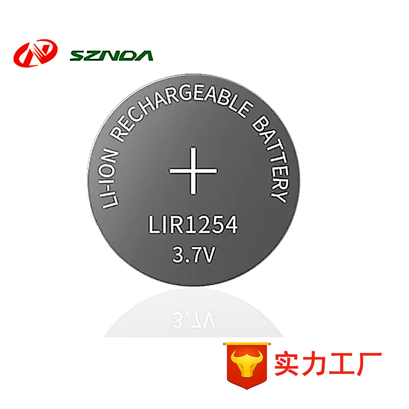 LIR1254充电扣式电池 3.6V可充电锂电池  无线蓝牙耳机电池批发