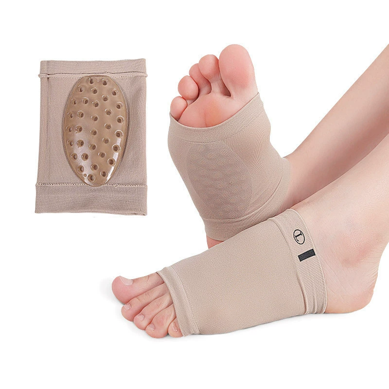 Носки с эластичной повязкой и бантом для мужчин и женщин с плоскостопием, спортивные противоскользящие и антифрикционные ортопедические подушечки для свода стопы, дышащие подушечки для ног с отверстиями