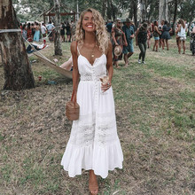 2020 Fashion Boho Long Maxi Dress Women Summer Ladies Sleeve