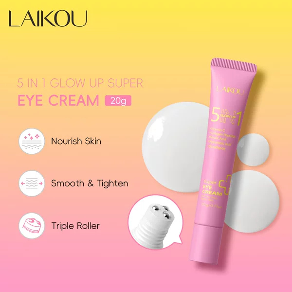 Cross-Border New Product Laiko Five-In-One Eye Cream 20g5 in 1 Glow up Super Eye Cream Export