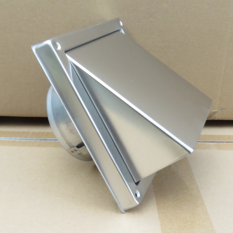 跨境 304不锈钢方形风帽出风口通风口墙通风盖方形外墙排风100mm