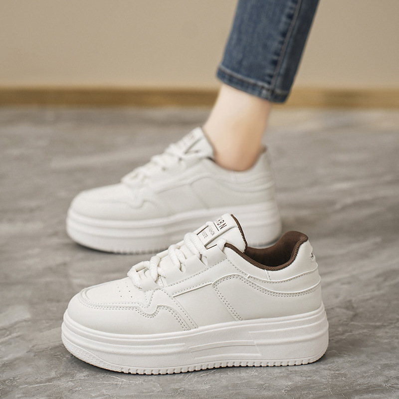 Zapatos de mujer de otoño nuevos zapatos transpirables blancos de mujer inns coreanos de suela gruesa zapatos deportivos casuales zapatos de moda