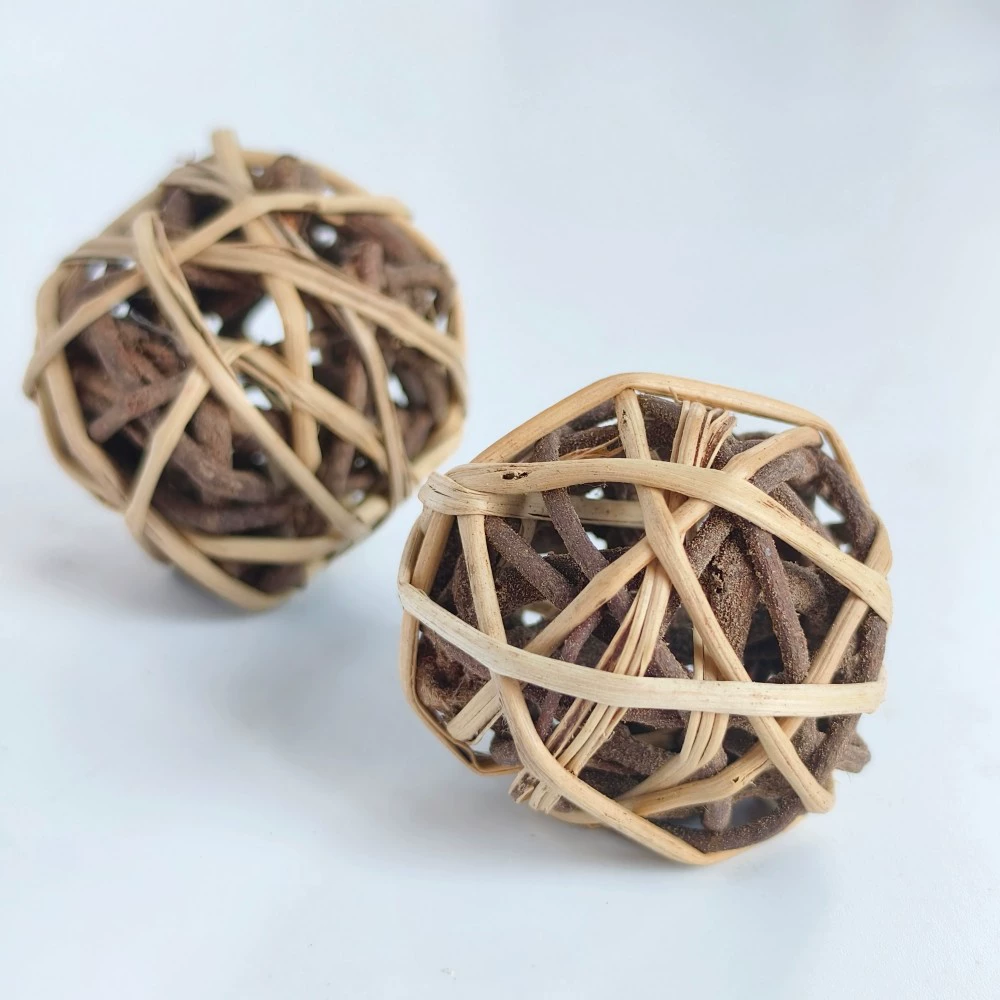 Настроить | Двойной шар из ротанга 4 см, без огня, ароматерапия, шар из ротанга, тканый орнамент, декоративный шар из ротанга, плетение из ротанга, ремесло