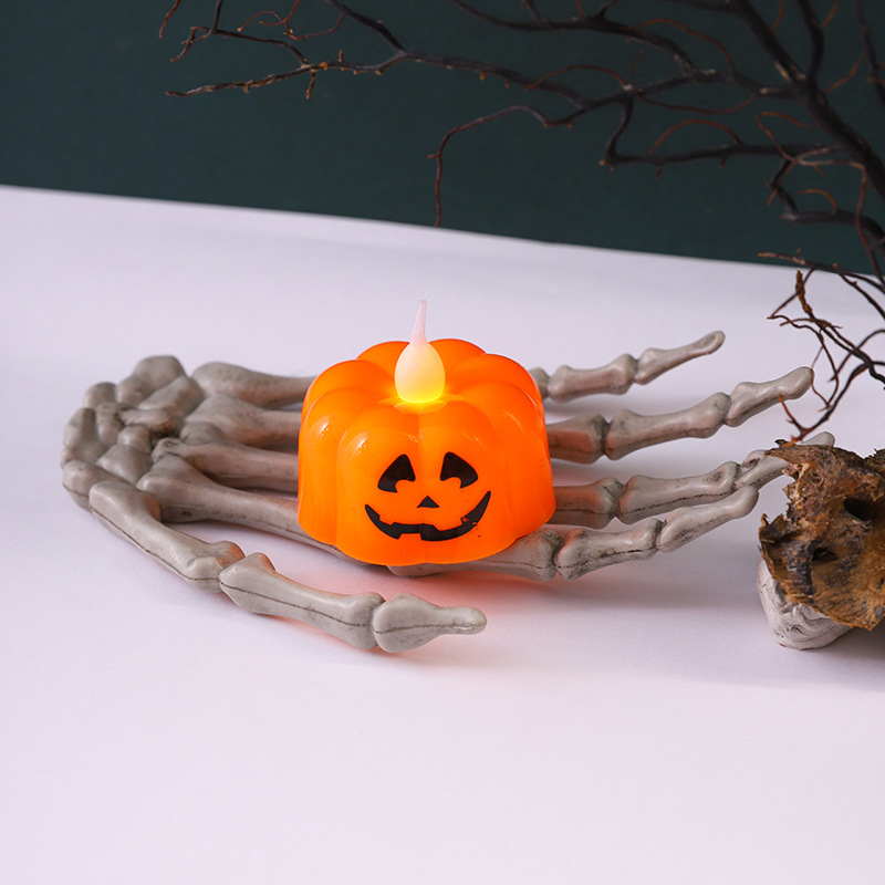Maison & Jardin Halloween citrouille lanterne fantôme festival décoration accessoires led électronique bougie lampe fête fournitures veilleuse lumineuse lampe à vent_voghion.com
