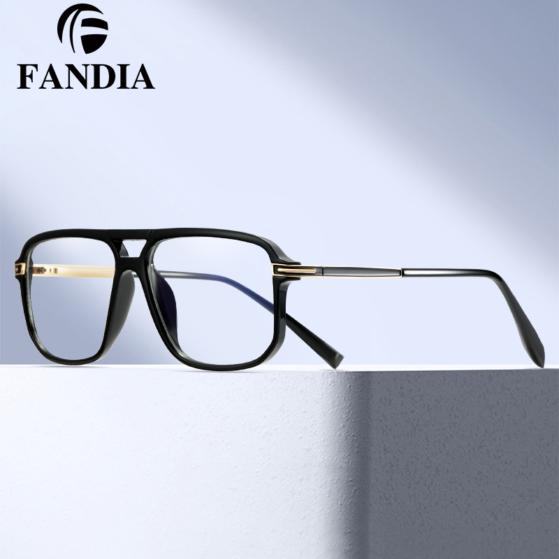 95863 gafas de luz anti-azul de los hombres europeos y americanos transfronterizos TR90 Honda pierna gafas de ordenador puede ser equipado con gafas de miopía