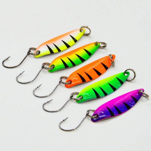 Lure sequin set 43 pieces metal spoon type sequins single hook export horse mouth cocked trout sequins