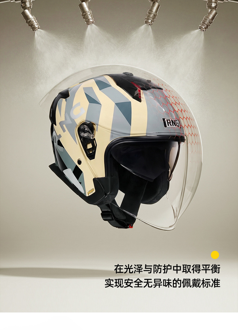 26-Year-Old Rng New Model Motorcycle Riding Helmet with Bluetooth Small Shell Motorcycle Helmet Electric Vehicle Helmet for Men and Women