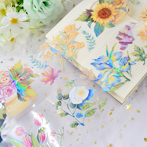 Amazon pet hand account tape aesthetic niche collage material flowers and plants diy handmade hand account tape wholesale