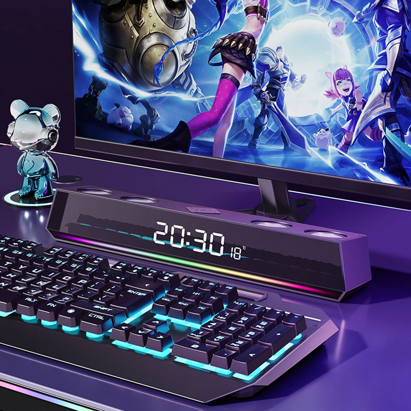 Wholesale Berlin Sound Computer Home Desktop Wired Game E-Sports Speaker Audiophile Subwoofer Long Strip