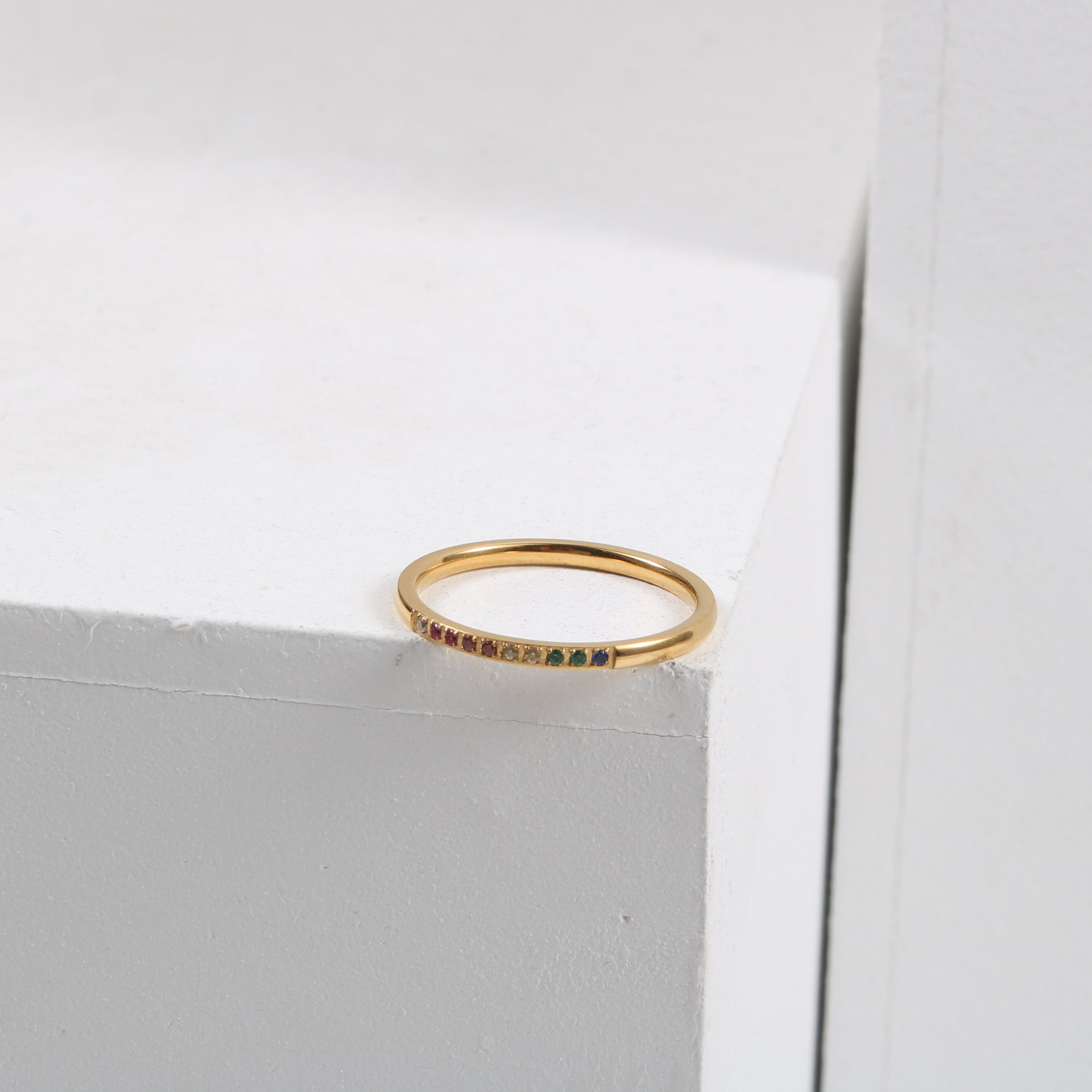 Rings Classification 6, 7, 8 Ring Size Daily Occasion Retro Geometric Titanium Steel Inlay Zircon Rings
