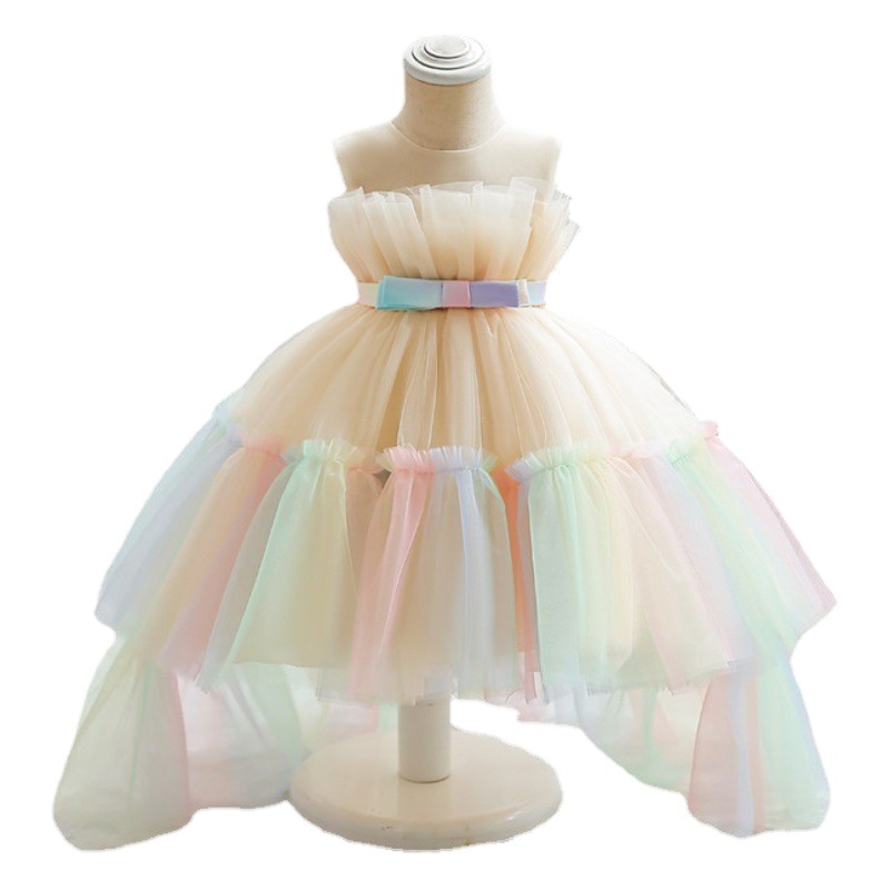 Vestido de princesa de niña vestido de malla para niños 2023 nuevo pettiskirt para niños vestido de niña de flores transfronterizo exclusivo de fábrica