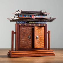 福临门木雕精美摆件镇宅五福临门实木中国风家居客厅工艺礼品批发