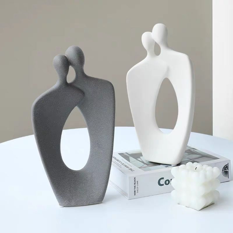 Creativo abstracto ins estilo abrazo carácter pareja decoración nórdico hogar sala de estar pasillo TV gabinete decoración de escritorio