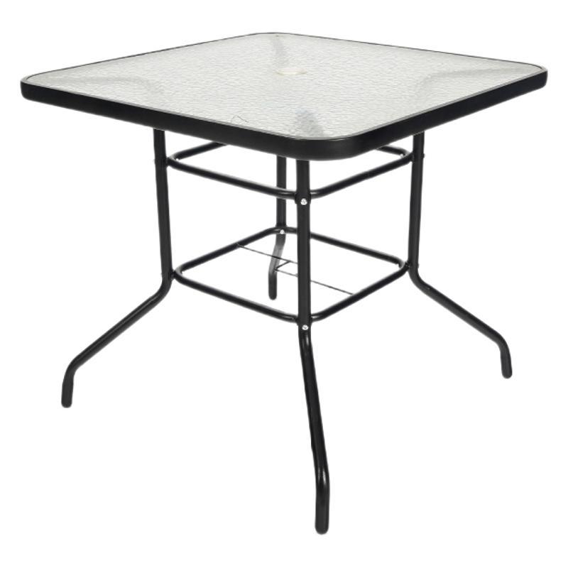 [Daxuan] Balcón mesa plegable al aire libre Juego de cinco piezas al aire libre Silla plegable combinada Mesa de vidrio de terraza