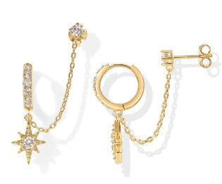 Cercei tip clips cu zirconiu din cupru set elegant_voghion.com