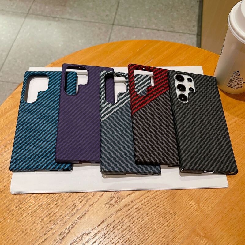 Suitable for Samsung S25U Carbon Fiber Mobile Phone Case Color Matching S24S22Plus Protective Cover Note10 Anti-Fingerprint Suitable for Samsung S25U Carbon Fiber Mobile Phone Case Color Matching S24S22Plus Protective Cover Note10 Anti-Fingerprint