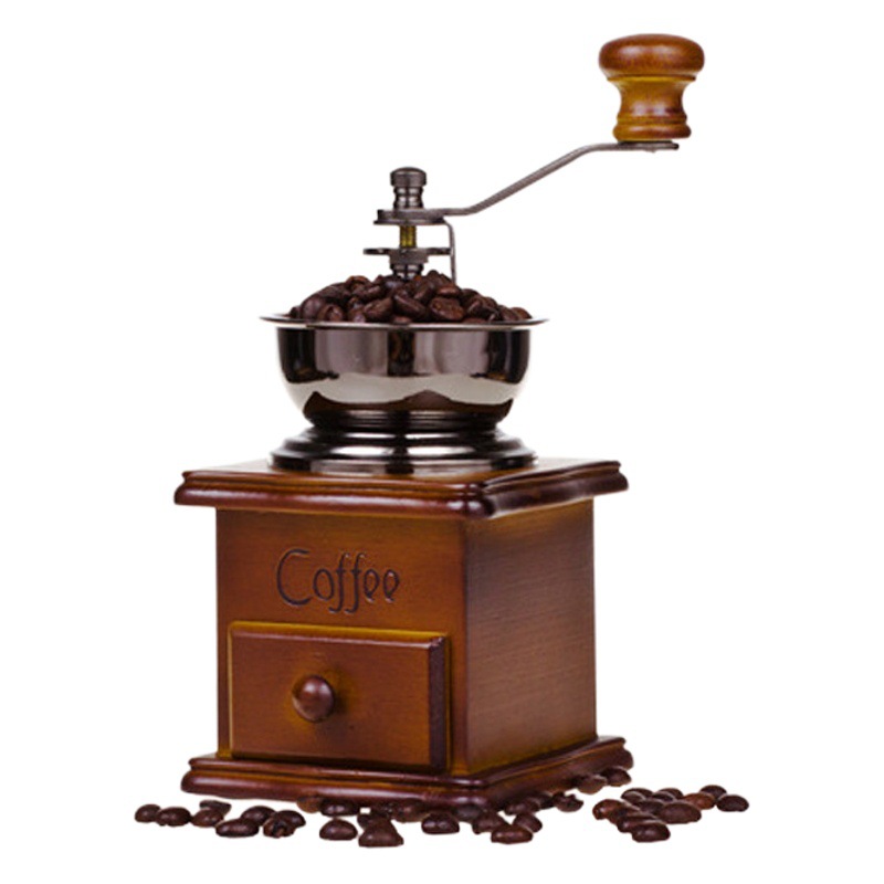 Bean Grinder Coffee Bean Hand Grinder Shredder Household Manual Grinder Retro Log Grinder