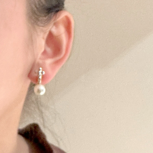 Eugene Ana style natural freshwater pearl earrings, French retro style versatile earrings, earrings