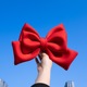 Red double-layer thickened bow [25*20cm]