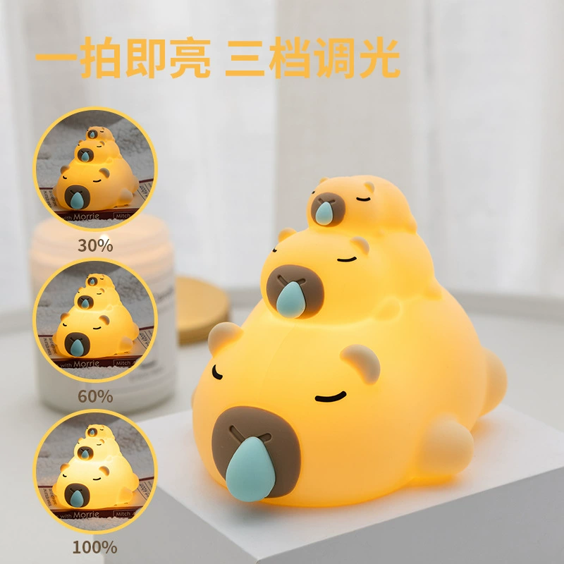 Капибара-счастливая семья ночник с USB подсветкой у кровати светлая ночь творческий подарок на день рождения ночной свет