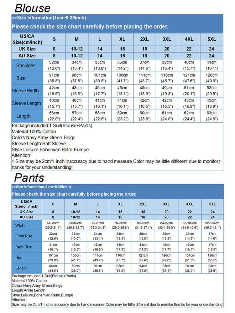 plus Size Women Clothing Solid Color Pants Suit Cotton Linen Casual Long Sleeve Loose Cotton Suit