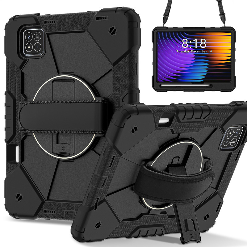Suitable for Huawei Mate Pad 11.5S Tablet Case Contrasting Color Rotating Stand 2024 Three-Proof Protective Case