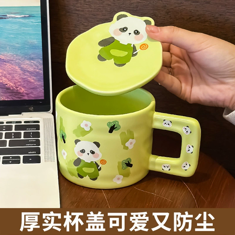 High quality cute ceramic capacious coffee tea cup for home use for beloved