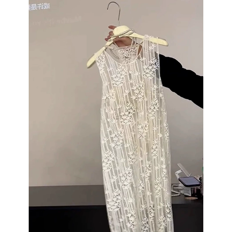 2025 новый летний стиль модная повседневная элегантная нежная тонкая безрукавка с защитой от солнца корейский длинный топ