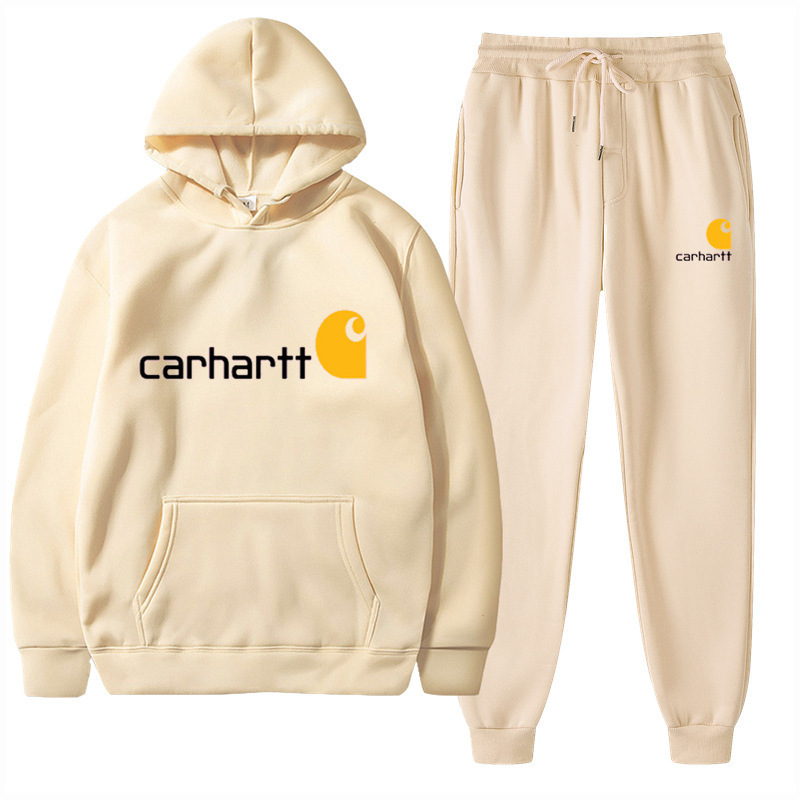 Cross-border Amazon fashion brand carhartt two-piece mango letter sweater men's and women's fleece-lined hoodie wholesale Cross-border Amazon fashion brand carhartt two-piece mango letter sweater men's and women's fleece-lined hoodie wholesale