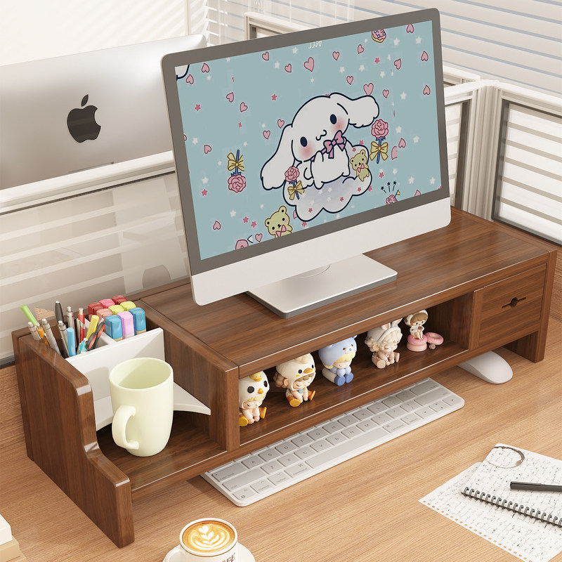 Computer Stand Workstation Desktop Monitor Support Stand Office Desktop Storage Rack with Drawer Height-Adjustable Stand Computer Stand Workstation Desktop Monitor Support Stand Office Desktop Storage Rack with Drawer Height-Adjustable Stand
