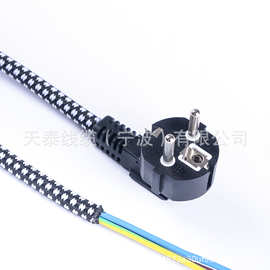 编织线三芯欧标编织电源线三芯编织电源线电熨斗挂烫机电源线阻燃