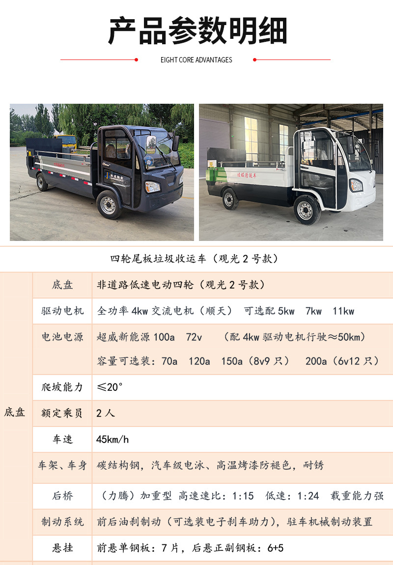 Sanitation Community Garbage Classification Hydraulic Tail Plate Cleaning Truck Electric 6-8-10 Barrel Trash Can Transfer Transport Truck