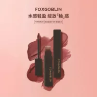 FOXGOBLIN черный атласный легкий туман антипригарная глазурь для губ водостойкая матовая насыщенная цветовая гамма элитный популярный популярный цвет