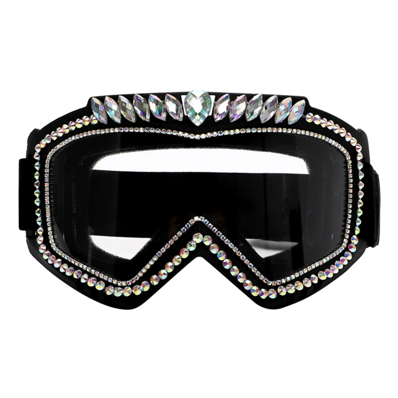 Cross -border spot music festival carnival steam race Bo punk ski rider inlaid diamond fantasy colorful mirror