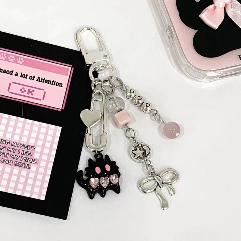 [Cat Rules the World] Long live beaded chain jewelry keychain bag pendant cute sweet goo