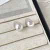 Earrings from pearl, 12mm