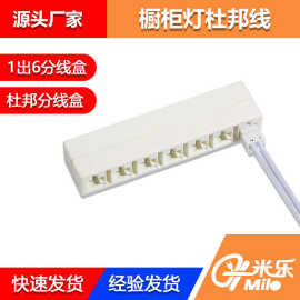 1分6分线盒杜邦线带主线衣橱柜连接线LED灯带 杜邦线6位分线盒